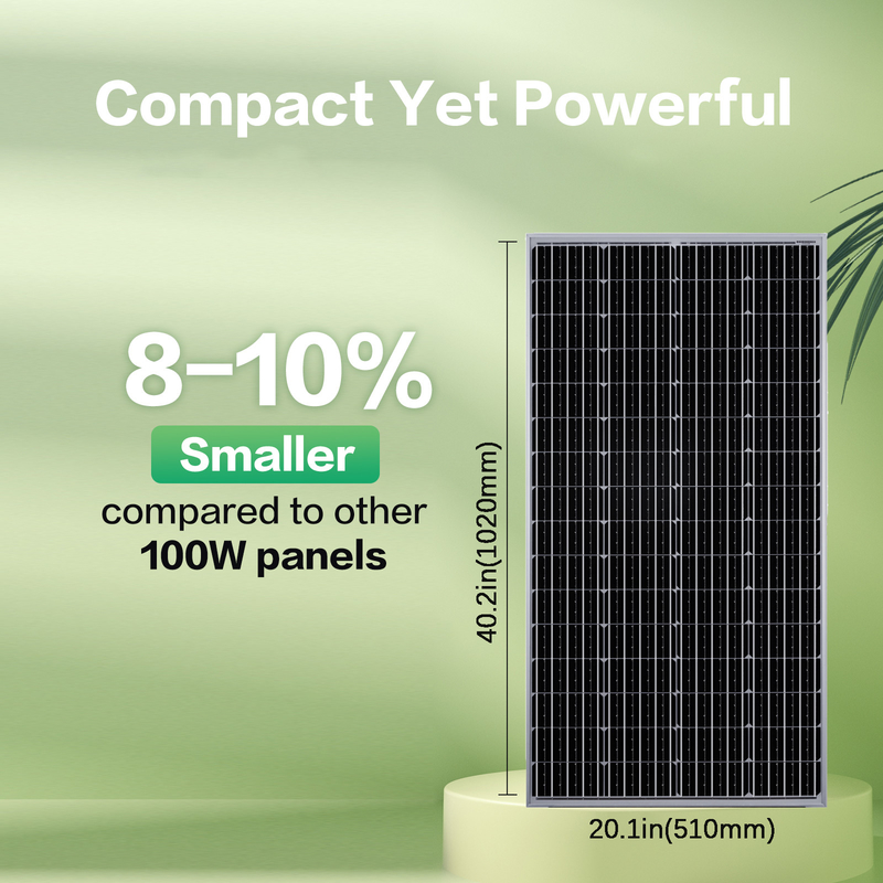 Panel solar de 12v 120w Mono Fuente de energía fuera de la red para RV Campervan Barco Caravana Caravana