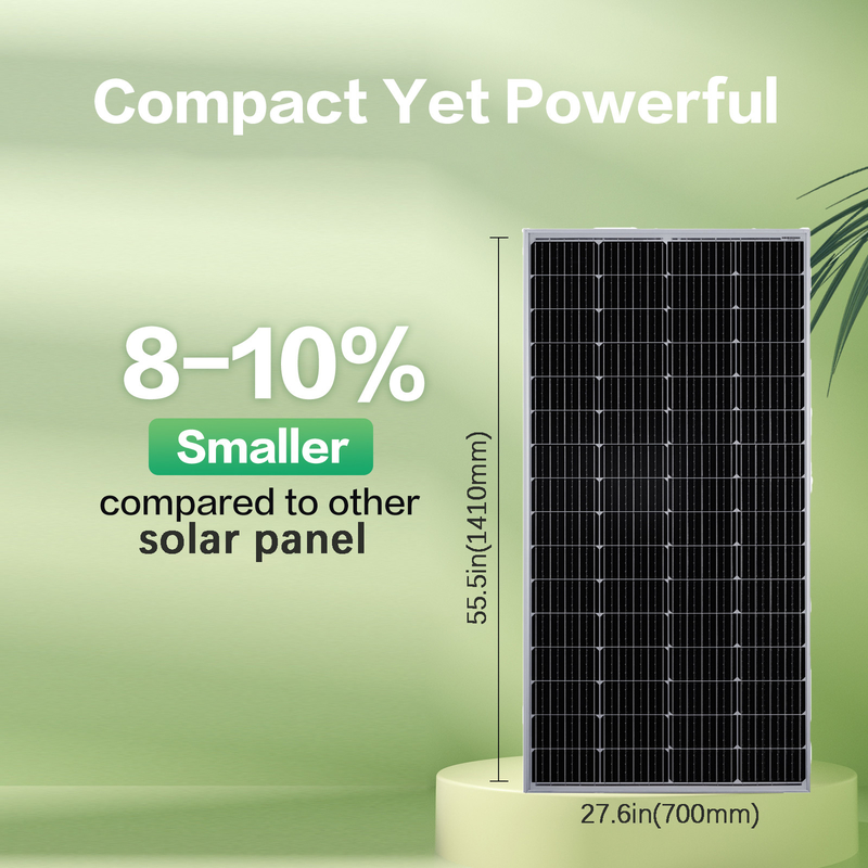 Panel solar de 12v 200w Mono Fuente de energía fuera de la red para RV Campervan Barca Caravana Caravana