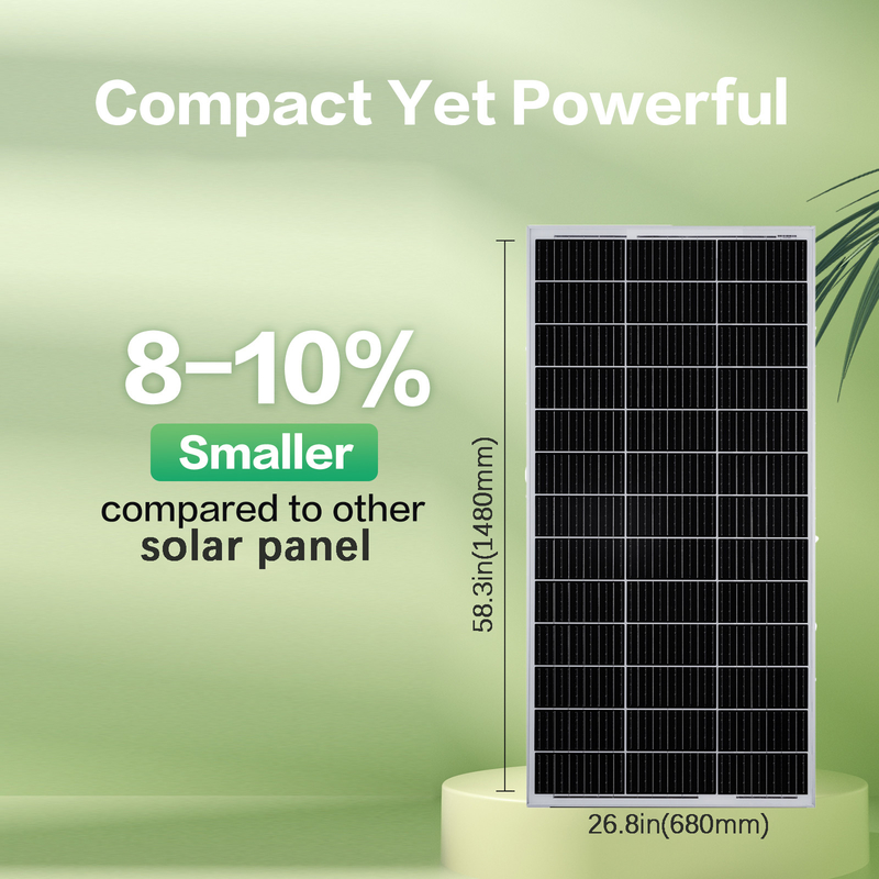 Panel solar de 200w 12v Mono Fuente de energía fuera de la red para RV Campervan Barco Caravana Caravana