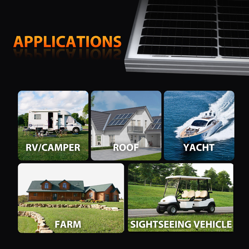 200w 400w 800w Kit de paneles solares 12v con soportes de montaje RV Caravana Camper Van