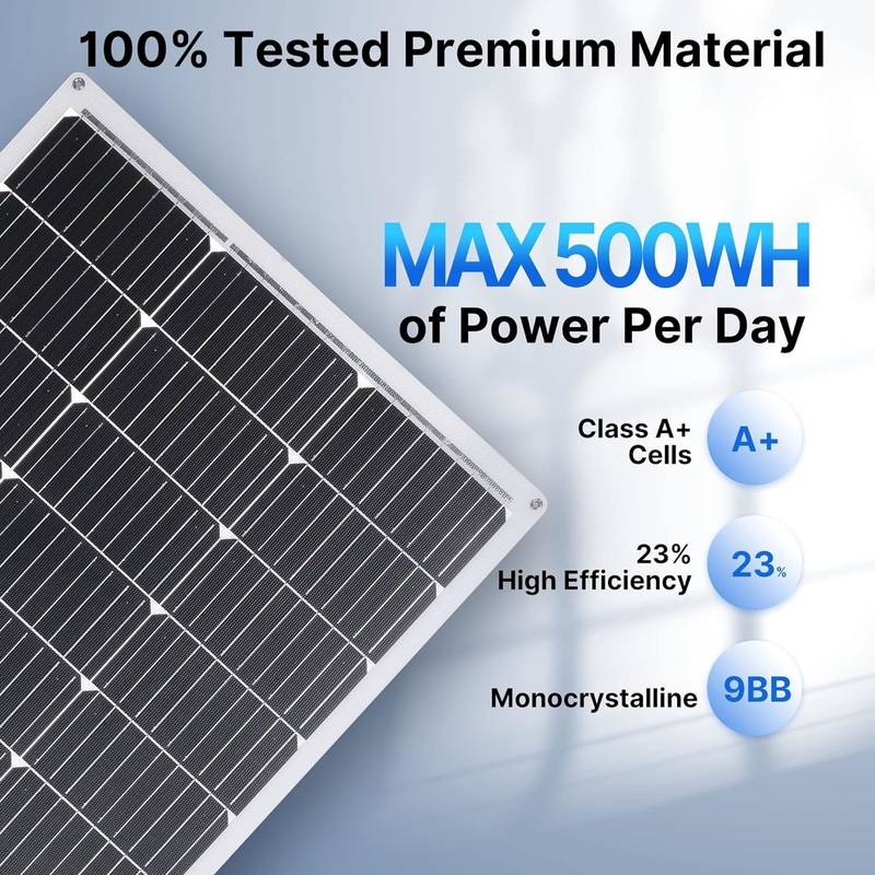 Panel solar flexible de 100w 12v para caravana RV Cabina de barco Camper para el hogar