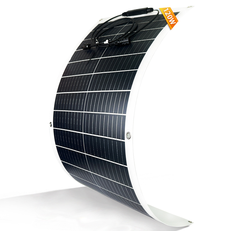 120w Panel solar flexible 12v Mono batería para Rv Barco Caravana marina Campervan