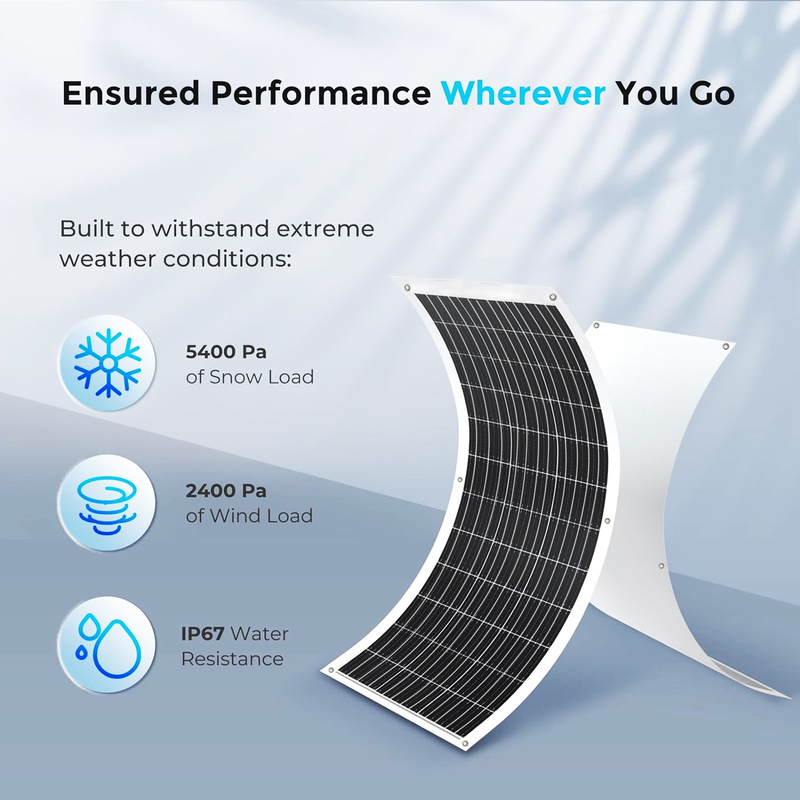 120w Panel solar flexible 12v Mono batería para Rv Barco Caravana marina Campervan