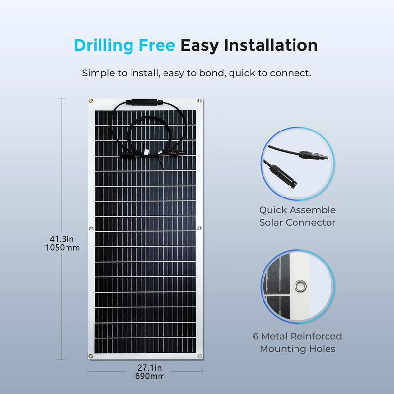 170w 200w panel solar flexible 12v para caravana RV barco camper Van Marine Shed Uk